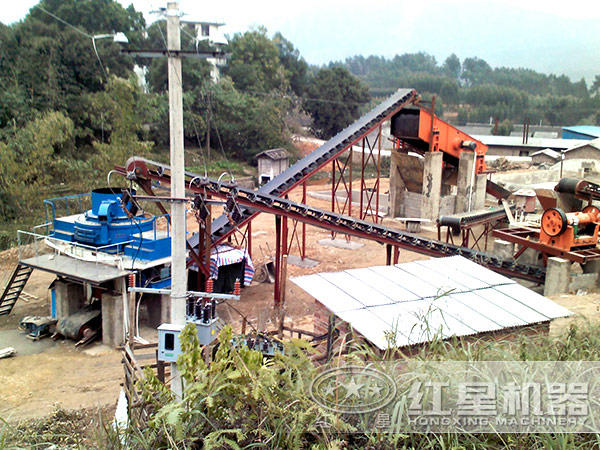 山東客戶制砂機現場圖