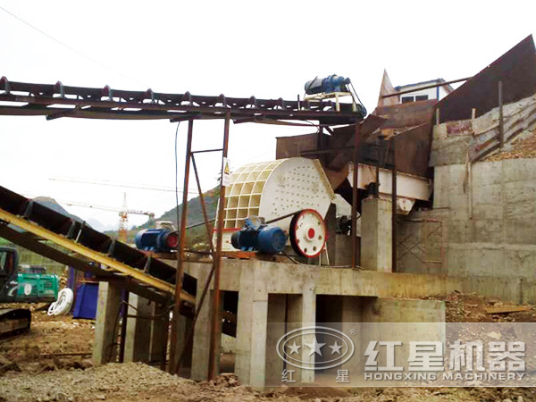 機制砂錘式破碎機設備生產現場實拍