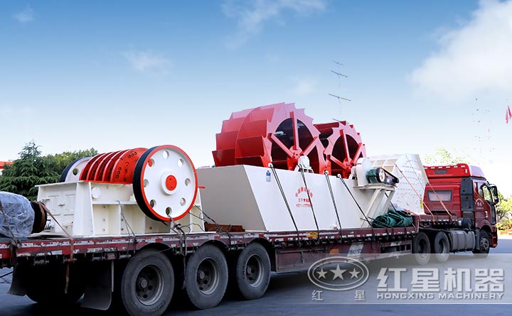 環(huán)保型3020輪斗式洗砂機發(fā)貨實拍