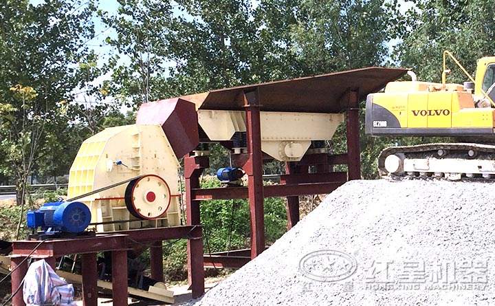 日產(chǎn)10000立方的花崗巖重錘式破碎機生產(chǎn)現(xiàn)場實拍