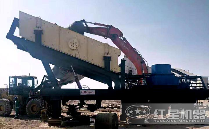 移動式制砂機生產現場