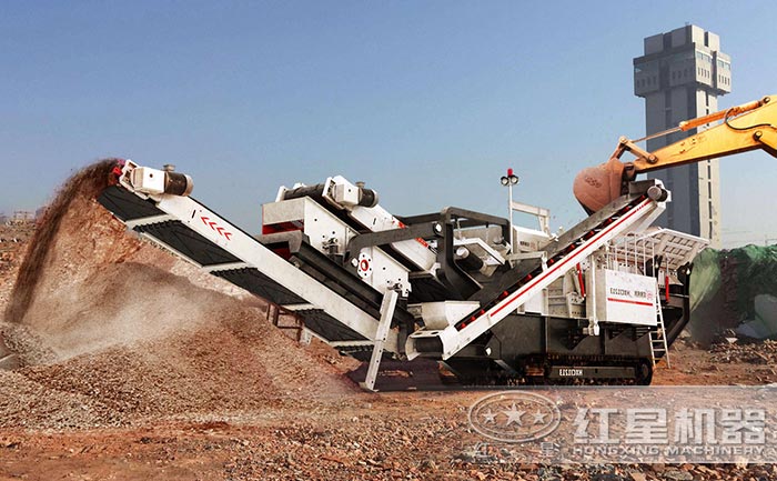 移動(dòng)圓錐破碎機(jī)設(shè)備實(shí)拍