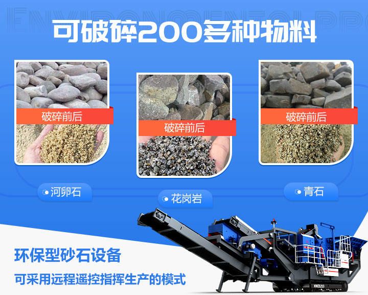 履帶式移動(dòng)破碎機(jī)設(shè)備應(yīng)用廣泛