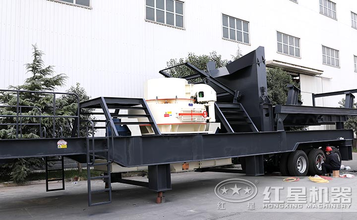 移動式河卵石制砂機設備實拍