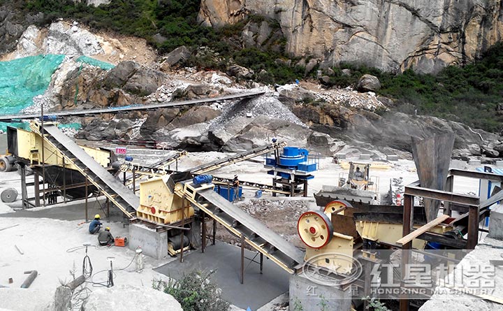 砂石生產線現場