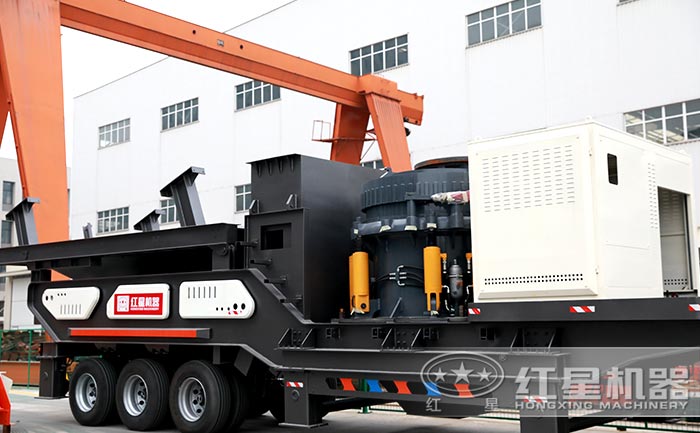 海泡石移動式單缸圓錐破碎機實拍