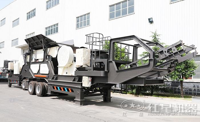 移動混凝土破碎機設備-輪胎式