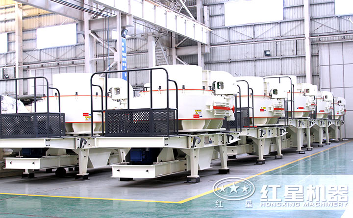 紅星時產200噸環保制砂、整形機廠區