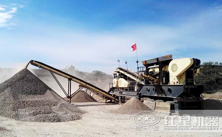 移動制砂生產現場