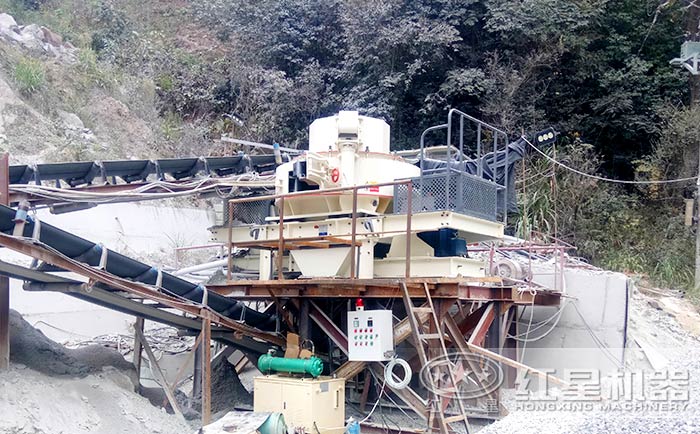 制砂機工作現場