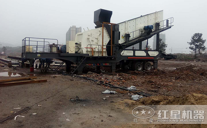 廣東建筑垃圾粉碎機工作現場