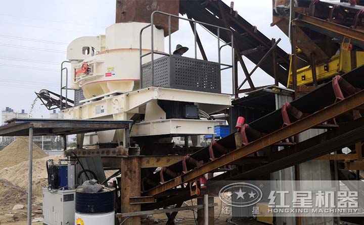 日產(chǎn)3000噸的制砂生產(chǎn)線現(xiàn)場，可到場考察