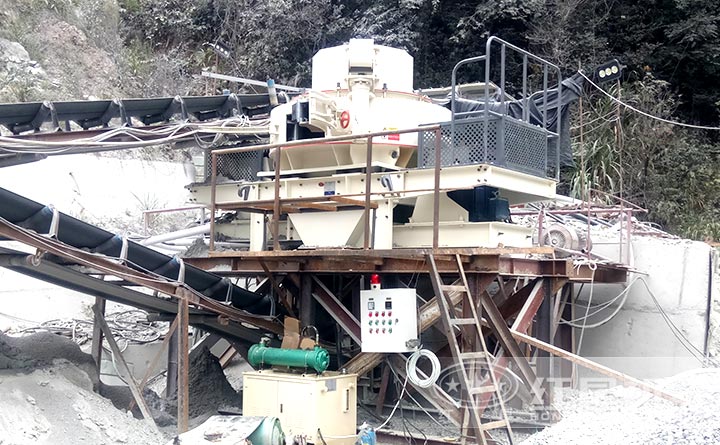 石子打砂機(jī)作業(yè)現(xiàn)場(chǎng)