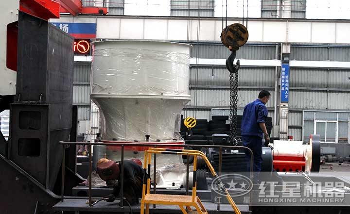 圓錐破碎機車間生產(chǎn)圖