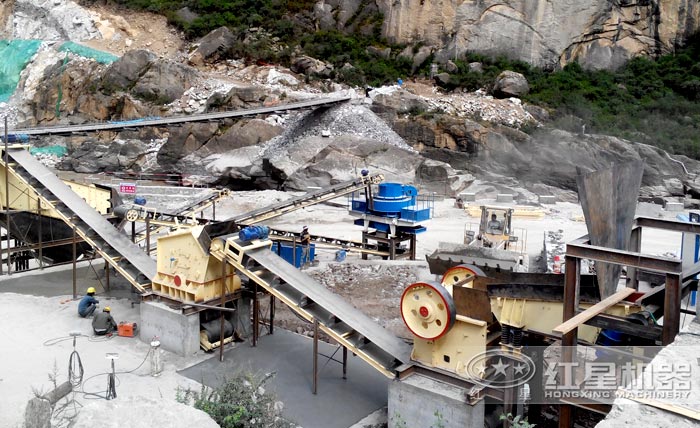青石制沙生產線