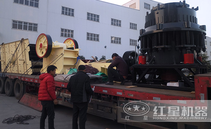 石英石破碎流水線發貨