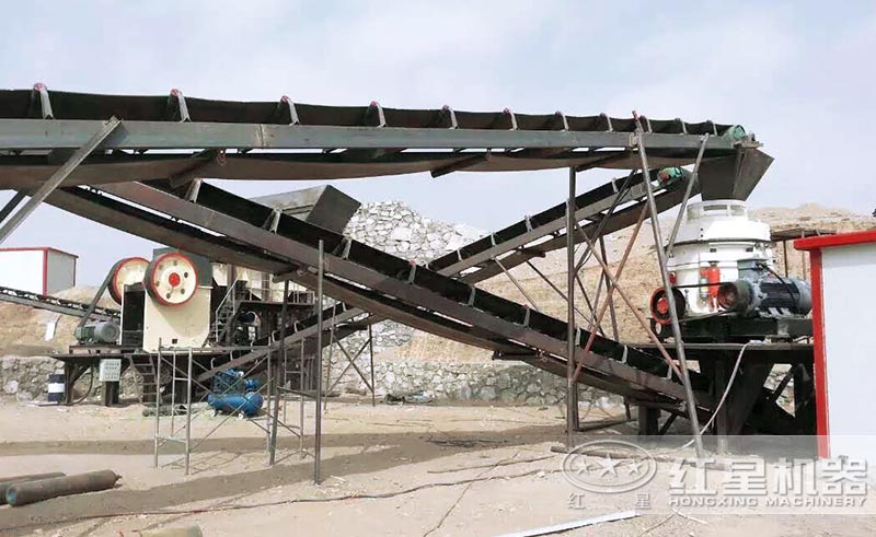 顎式破碎機生產線安裝圖