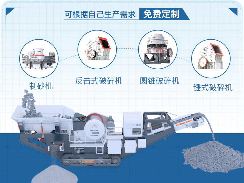 大型履帶式移動(dòng)破碎機(jī)可搭載多種設(shè)備，靈活配置