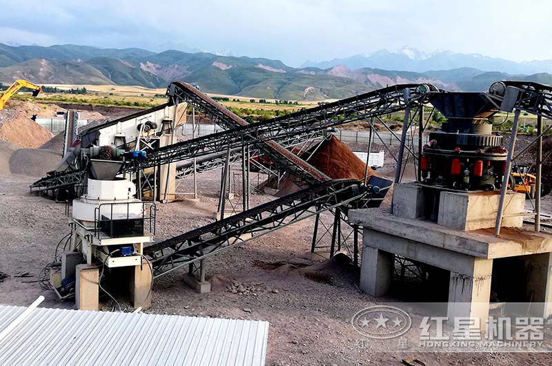 鵝卵石破碎現場