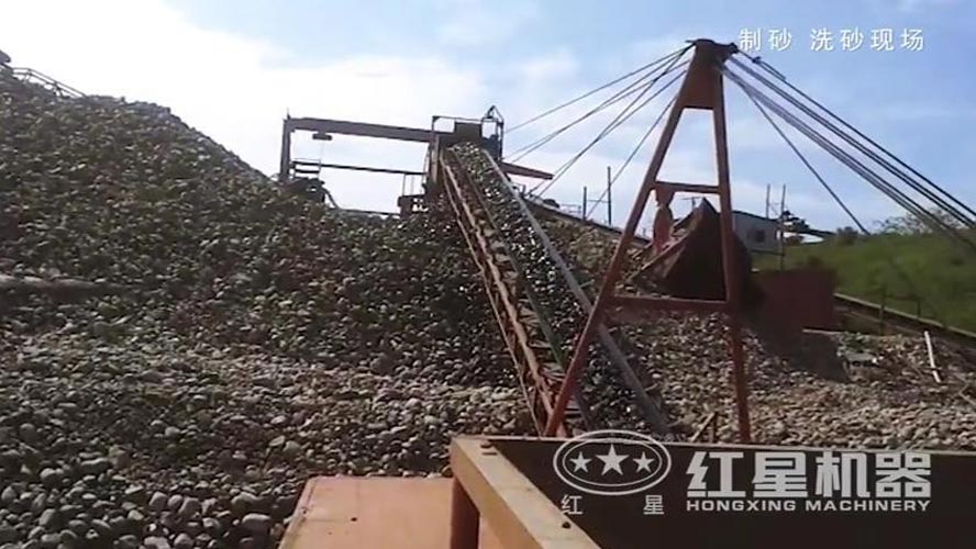 機制砂生產工藝-制砂洗沙現場高清-視頻實拍